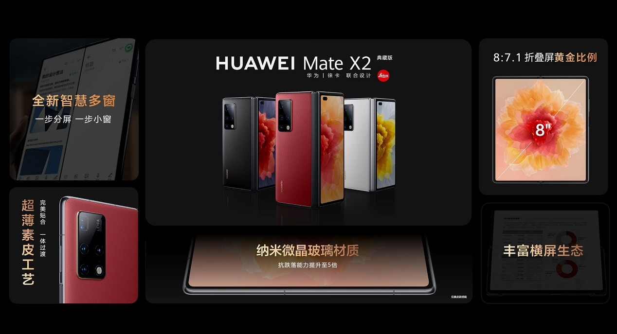 华为Mate X2典藏版发布，华为折叠屏手机中国区发货同比增长200%
