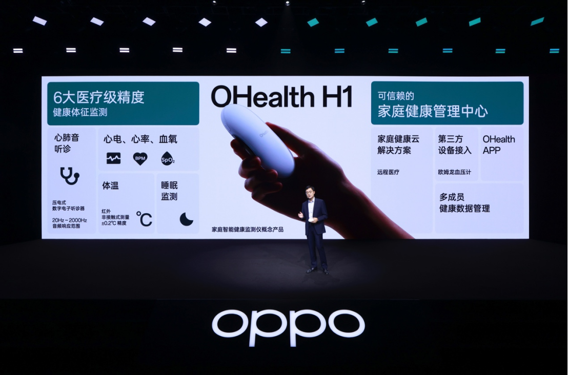 OPPO INNO DAY 2022举办，发布OHealth H1 家庭智能健康监测仪概念产品，推动预防型医疗发展