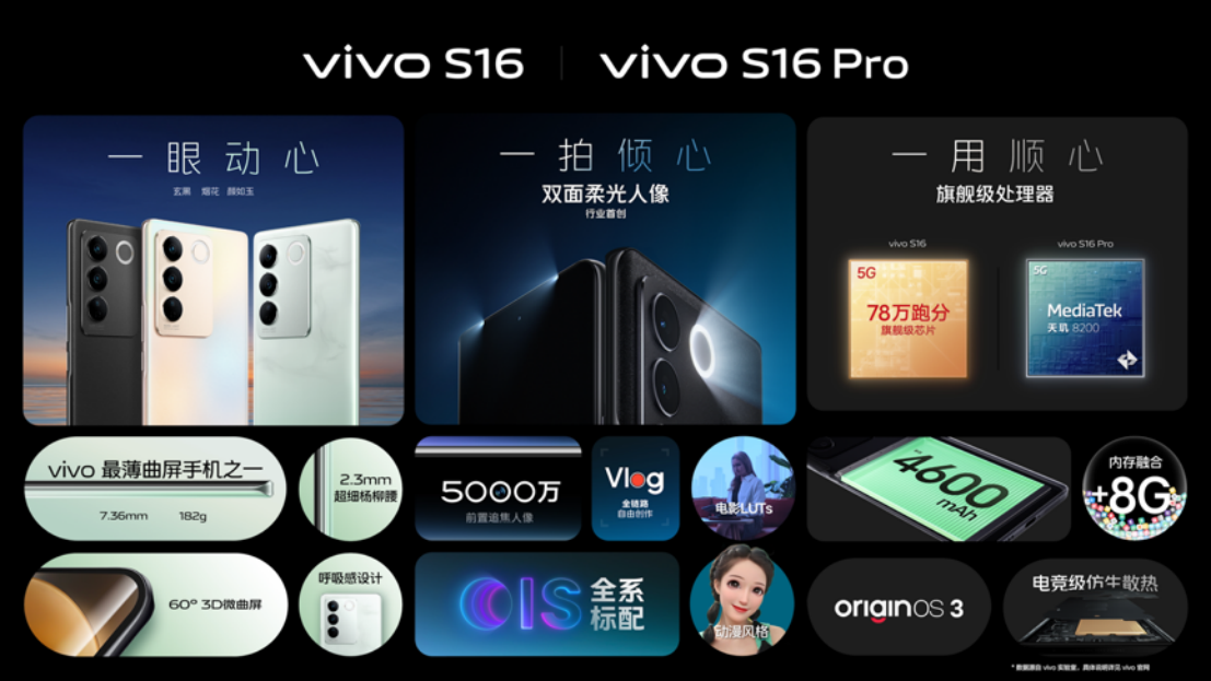 双面柔光 照亮你我tā vivo S16系列12月22日正式发布