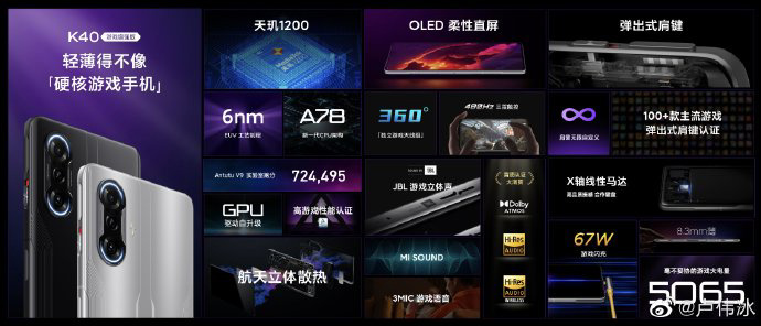 小米卢伟冰：Redmi K40 游戏版用户中超 70% 选择 12GB 内存版本