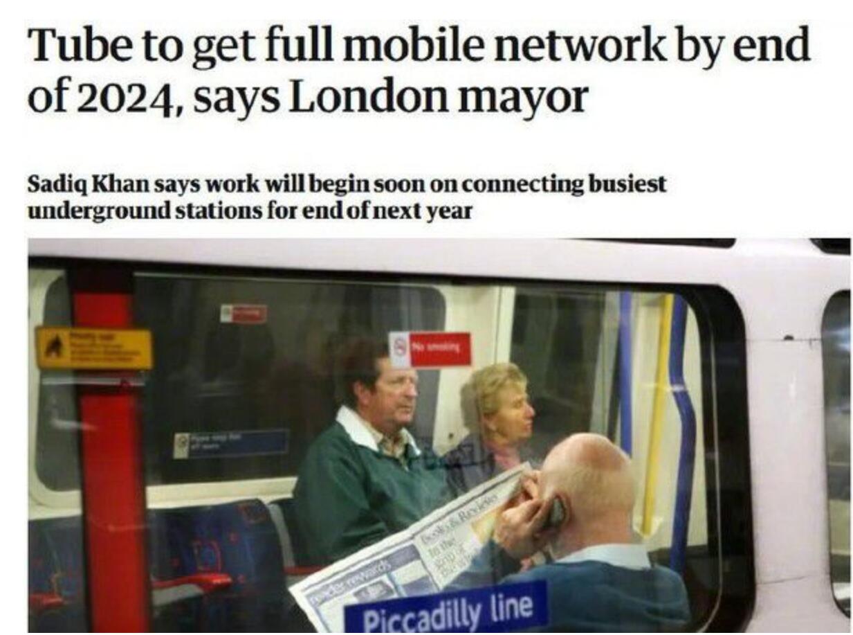 伦敦地铁宣布2024年覆盖4G 网友：认真的吗